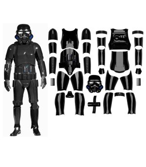 Shadowtrooper Armour Costume with Helmet – Fully Strapped – Ready to Wear – No Accessories