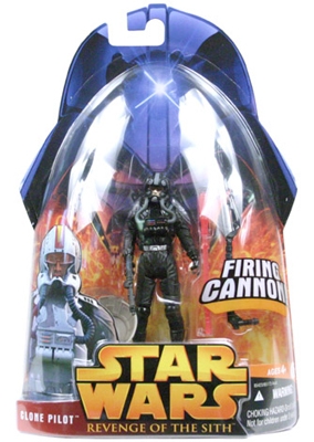 Star Wars Action Figure - Clone Pilot (Firing Cannon) - Black
