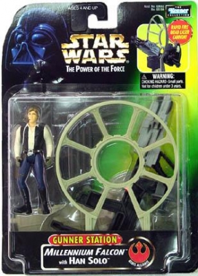 Star Wars Playsets - Millennium Falcon Gunner Station with Han Solo - Power of the Force Green