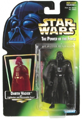 Star Wars Action Figure - Darth Vader with Lightsaber and Removable Cape - with Hologram Sticker