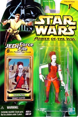 Star Wars Action Figures - Aurra Sing Bounty Hunter - Power of the Jedi