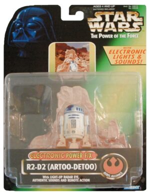 Star Wars Playsets - Electronic Power F/X R2-D2 (Artoo-Detoo) with Electronic Lights and Sounds - Power of the Force Green