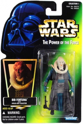 Star Wars Action Figure - Bib Fortuna with Hold-out Blaster - with Hologram Sticker