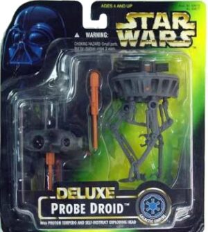 Star Wars Playsets - Deluxe Probe Droid with Proton Torpedo and Self-Destruct Exploding Head - Power of the Force Green