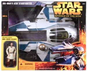 Star Wars Action Figure / Vehicle - Obi Wan Jedi Starfighter includes bonus Obi Wan Kenobi figure - ROTS Vehicle