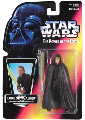 Star Wars Action Figure - Luke Skywalker Jedi Knight with Lightsaber and Removeable Cloak