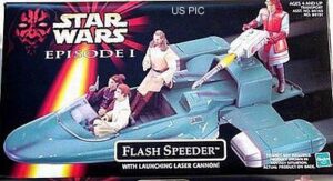 Star Wars Action Figure - Star Wars Episode 1 Flash Speeder with Launching Laser Cannon