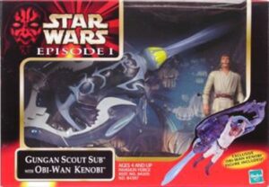 Star Wars Action Figure - Gungan Scout Sub - with Obi Wan Kenobi - Episode 1 Playset