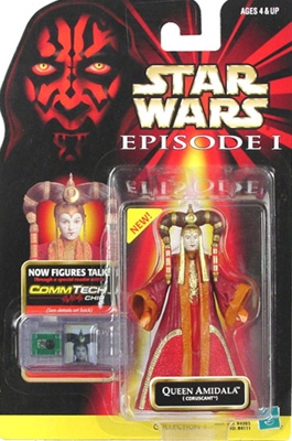 Star Wars Action Figure - Queen Amidala (Coruscant) - CommTech Chip
