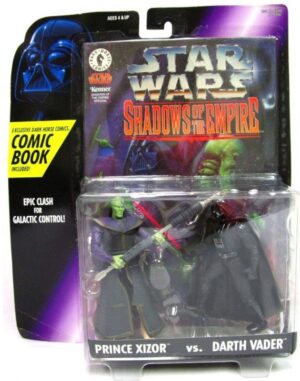 Star Wars Action Figure - Shadows of the Empire - Xizor vs Darth Vader with Exclusive Comic Book