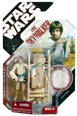Star Wars Action Figure - Luke Skywalker - A New Hope with Exclusive Collector Coin - 30th Anniversary