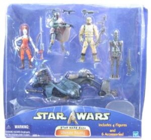 Star Wars Saga Ultimate Bounty - Bossk - Aurra Sing - IG-88 - Boba Fett and Swoop Bike