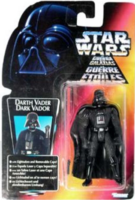 Star Wars Action Figure - Darth Vader / Dark Vador with Lightsaber and Removable Cape EU - long / long