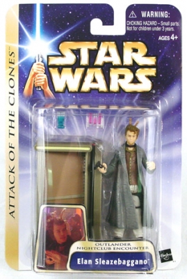 Star Wars Action Figures - Elan Sleazebaggano Coruscant Outlander Club - Attack of the Clones - Saga Collection