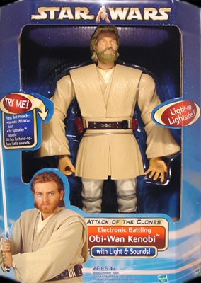 Star Wars 12 inch Figure - Electronic Battling Obi-Wan Kenobi with Lights and Sounds
