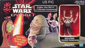 Star Wars Action Figure - Star Wars Episode 1 Jabba the Hutt with 2-Headed Announcer Playset