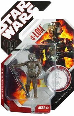 Star Wars Action Figure - 4-LOM Action Figure with Exclusive Collector Coin - 30th Anniversary