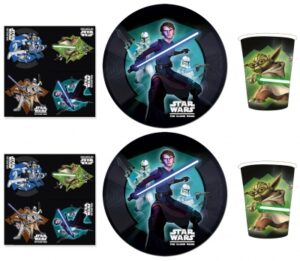 Star Wars Party Supplies Double Bundle - Cups Plates and Napkins