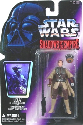 Star Wars Action Figure - Leia in Boushh Disguise with Blaster Rifle and Bounty Hunter Helmet - Shadows of the Empire