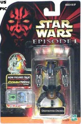 Star Wars Action Figure - Destroyer Droid - Episode 1 - with CommTech Chip
