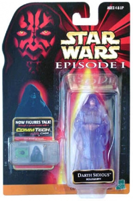 Star Wars Action Figure - Darth Sidious (Hologram) - Episode 1 - with CommTech Chip