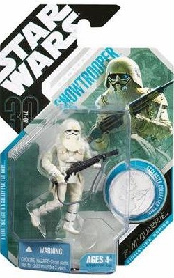 Star Wars Action Figure - Ralph McQuarrie Signature Series Concept Snowtrooper Exclusive Collector Coin - 30th Anniversary