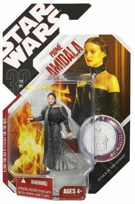 Star Wars Action Figure - 30th Padme Amidala - Attack of the Clones - Exclusive Collector Coin - 30th Anniversary