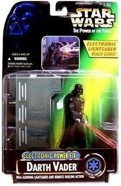 Star Wars Playsets - Electronic Power F/X Darth Vader with Glowing Lightsaber and Remote Dueling Action - Power of the Force Green