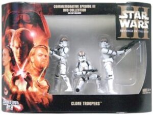 Star Wars Action Figure - Clonetroopers x 3 - Exclusive Commemorative Episode III DVD Collection figures (dvd not included)