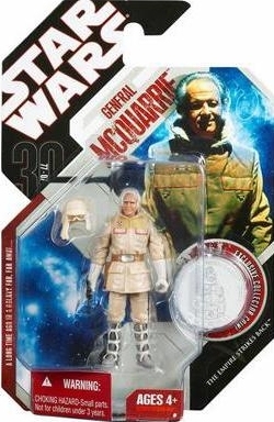 Star Wars Action Figure - Star Wars Rebel Trooper General McQuarrie with Collector Coin - 30th Anniversary