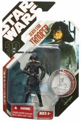 Star Wars Action Figure - Death Star Trooper - A New Hope - Exclusive Collector Coin - 30th Anniversary