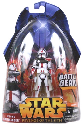 Star Wars Action Figure - Clone Commander (Battle Gear) - Red