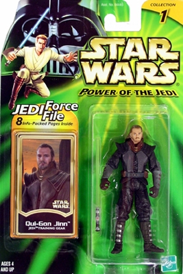 Star Wars Action Figures - Qui Gon Jinn with Jedi Training Gear - Power of the Jedi