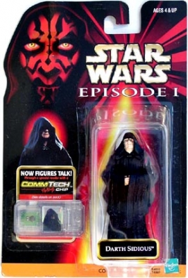 Star Wars Action Figure - Darth Sidious - Episode 1 - with CommTech Chip