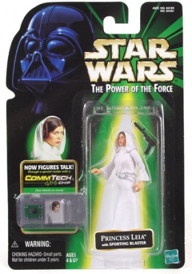Star Wars Action Figure - Princess Leia with Sporting Blaster - with CommTech Chip