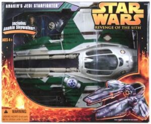 Star Wars Action Figure / Vehicle - Anakin Jedi Starfighter - includes bonus Anakin Skywalker figure - ROTS Vehicle