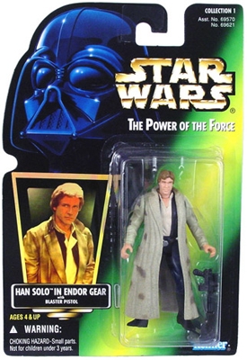 Star Wars Action Figure - Han Solo in Endor Gear with Blaster Pistol
