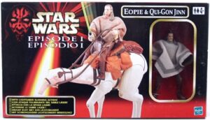 Star Wars Action Figure Set - Eopie and Qui-Gon Jinn - Very Rare
