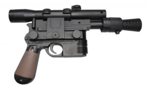 Custom Painted Star Wars Han Solo Blaster DL-44 - Black with Brown Handle