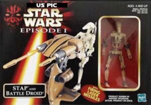 Star Wars Action Figure - Stap & Battle Droid - with Laser Firing Missiles - Episode 1